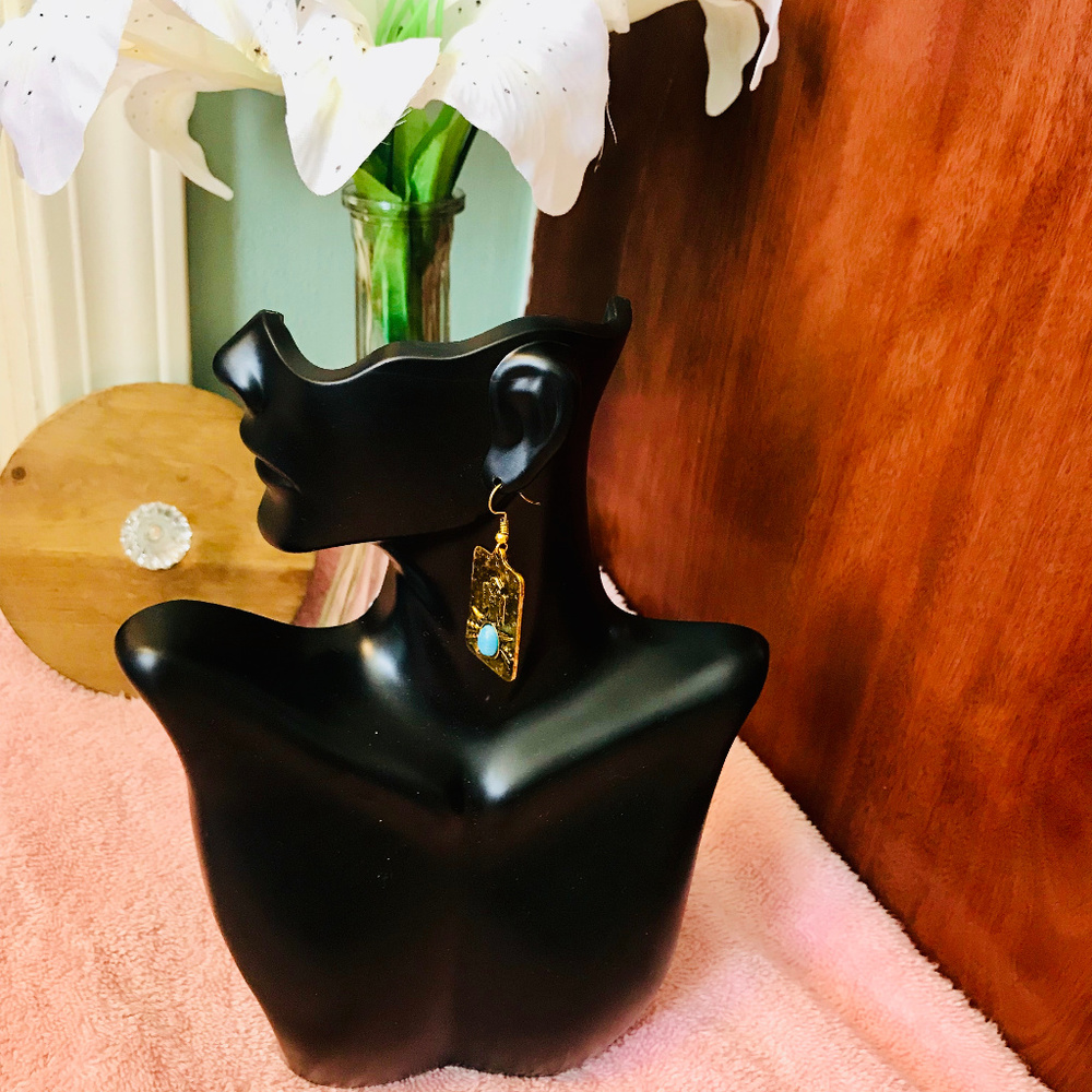Gemstone gold earrings!